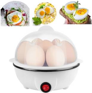 CRENTILA 7 Egg Poached and Scrambled Eggs, Food & Vegetable Steamer Tray for Healthy Diet Egg Cooker