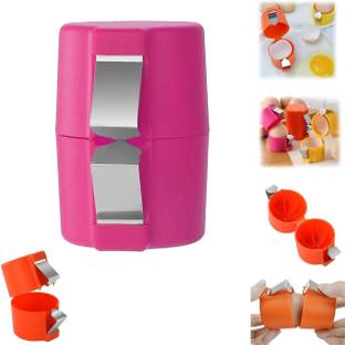 SIMESTICH Egg Shell Opener Egg Cracker Tool for Raw Eggs Handheld Plastic, Stainless Steel Plastic Egg Separator Set