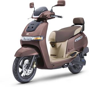 TVS iQube 3.5 kWh Booking for Ex-Showroom Price (With Charger, Copper Bronze + Beige)