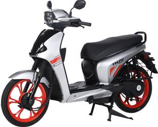 BGauss RUV350 MAX Booking for Ex-Showroom Price (With Charger, Platinum Silver with Rouge orange wheel...
