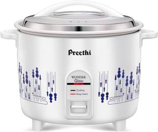 Preethi Glitter E 2.2 Ltr (Double Pan) Rice Cooker, Egg Boiler, Egg Cooker, Food Steamer, Electric Pre...