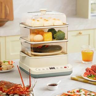 Amazing Mall Electric Food Steamer & Cooker | Digital, Multifunctional | Fast Cooking | 800W Food Steamer