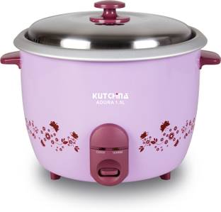 Kutchina Adora Rice Cooker 1.5 litre | Electric Cooker Non Stick Aluminum Inner Pot | Electric Rice Cooker with Steaming Feature