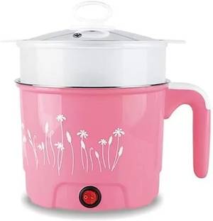 HOPZ Electric 1.8 Litre Mini Cooker LId Kettle_Pink lid Egg Boiler, Rice Cooker, Food Steamer, Slow Cooker, Electric Pressure Cooker, Egg Cooker