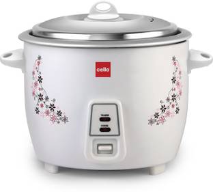 cello Iris Rice Cooker With Cooking Bowl & Trivet Plate 700W Electric Rice Cooker with Steaming Feature