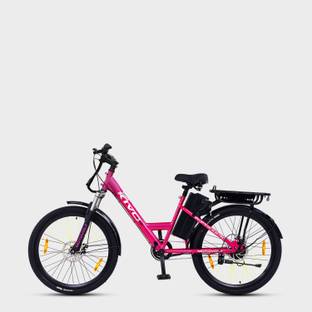 Motovolt Kivo Easy Lite Normal Range Pink 26 inches Single Speed Lithium-ion (Li-ion) Electric Cycle