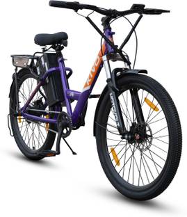 Motovolt Kivo Easy Lite Normal Range Purple 26 inches Single Speed Lithium-ion (Li-ion) Electric Cycle