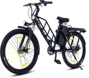 Motovolt HUM Black 26 inches Single Speed Lithium-ion (Li-ion) Electric Cycle