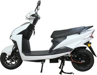 Green Invicta White 80KM Range 12 inches Single Speed Lithium-ion (Li-ion) Electric Cycle