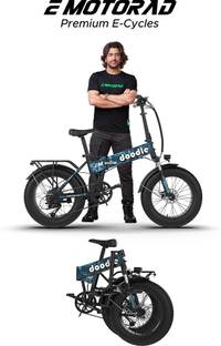EMotorad Pro Fat-Tire Foldable Electric Mountain Bike – 250W Rear Hub Motor 29 inches Single Speed Lithium-ion (Li-ion) Electric Cycle