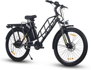 Motovolt Hum Standard Long Range Black 26 inches Single Speed Lithium Iron Phosphate Electric Cycle