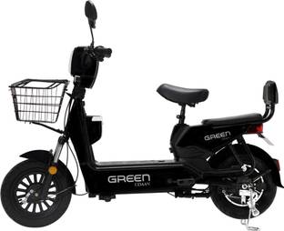 Green UdaanBlack 10 inches Single Speed Lead-acid (SLA) Electric Cycle