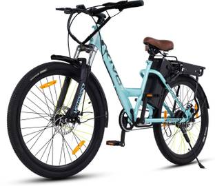 Motovolt Kivo Easy Lite Normal Range Aqua Blue 26 inches Single Speed Lithium-ion (Li-ion) Electric Cycle