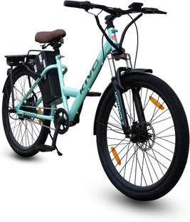 Motovolt Kivo Easy Lite Normal Range Aqua Blue 26 inches Single Speed Lithium-ion (Li-ion) Electric Cycle