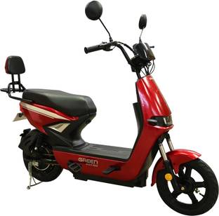 Green Sunny Plus Red 60KM Range 10 inches Single Speed Lead-acid (SLA) Electric Cycle