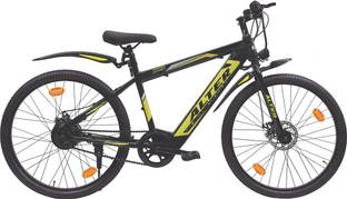 ALTER 26" 002S ELECTRIC CYCLE | 95% PRE- ASSEMBLED WITH CHARGER (BLACK & YELLOW) 26 inches Single Speed Lithium-ion (Li-ion) Electric Cycle
