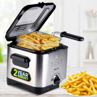 iBELL DF150M Deep Fryer 1.5 Litre for Home, 1500W, 4 Cooking Presets, Stainless Steel 1.5 L Electric D...