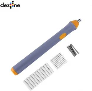 DEZIINE Electric Eraser Kit Automatic Pencil Eraser with 22pcs Additional Replaceable Rubbers (Diameter 2.3mm 10 pcs and 5mm 12 Pieces) Cordless Electric Eraser