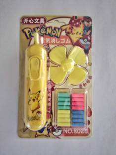 Return Gift Solutions Pikachu Electric Eraser Cordless Electric Eraser