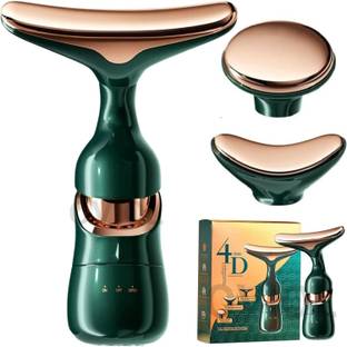 Hashone 3 in 1 Anti-Wrinkle Face Neck Eye Massager | Dolphin Tail Vibration Massager Facial Cleanser System & Brush