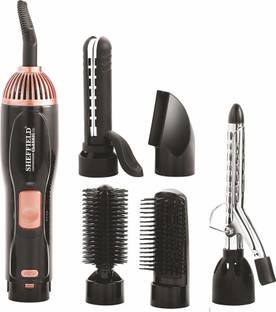Sheffield Classic 5 in 1 Hair Styler set, Curler, Straightener, half brush, comb, drying nozzle Electric Hair Styler