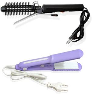 MARSELITE Combo of New Hair Curler & Hair Crimper Machine for Girl's (Crimper+Curler) Electric Hair Styler