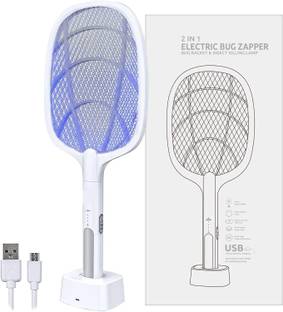 Wollz Kanopi Advanced Anti-Mosquito Racket/Bat, 4000V Rechargeable Fly Swatter, 6 LED Light Electric Insect Killer Indoor, Outdoor