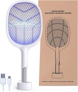 MT-ZHJL 4000V Anti-Mosquito Racket / Rechargeable Fly Swatter With 6 LED Light Electric Insect Killer Indoor, Outdoor