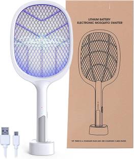 credicus 4000V Anti-Mosquito Racket / Rechargeable Fly Swatter With 6 LED Light Electric Insect Killer Indoor, Outdoor