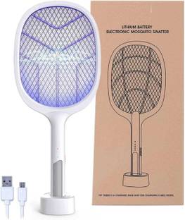 zeroes 4000V Anti-Mosquito Racket / Electric Rechargeable Fly Swatter With 6 LED Light Electric Insect Killer Indoor, Outdoor