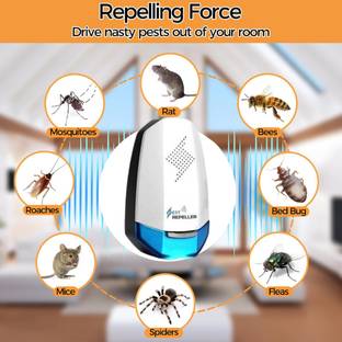 Pestgo All-In-One Silent Ultrasonic Repellent for a Safe and secure home Electric Insect Killer Indoor, Outdoor