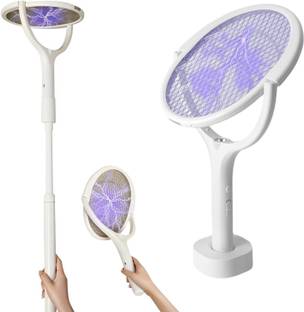 Tlismi 90° Rotating Head Mosquito Racket with Base Stand & Extendable Telescopic Wand Electric Insect Killer Indoor