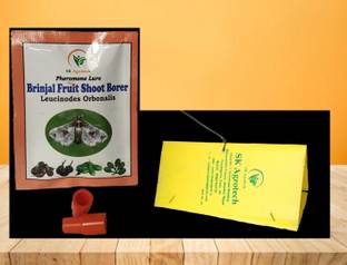 S K Agrotech Leucin - Binjal Shoot & Fruit Borer Pheromone Lure & Delta Trap (Pack of 10) Electric Insect Killer Outdoor