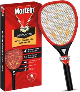 Mortein Advanced Anti Mosquito Racquet | 30% Longer Battery Electric Insect Killer Indoor