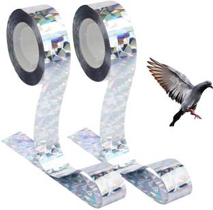 MAYCREATE Self Adhesive Bird Deterrent Reflective Tape 2 Rolls 80m Electric Insect Killer Outdoor