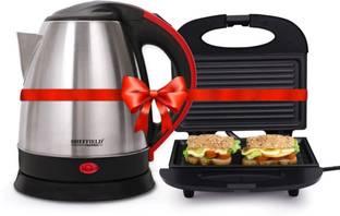 Sheffield Classic Combo Electric Kettle (1.5 L) and Sandwich Maker (750W) Beverage Maker