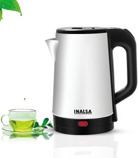 Inalsa Prism FS |Unique Cylindrical SS Body| Cordless Base|Easy Maintenance| Electric Kettle