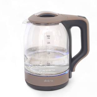 dokro 1.8L Electric Glass Kettle (1350W) | Borosilicate Glass, Auto shutoff | Premium Electric Kettle