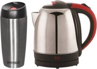 Sheffield Classic Combo Electric Kettle (1.5 L) and Coffee Mug (400 ml) Stainless Stell body Electric Kettle