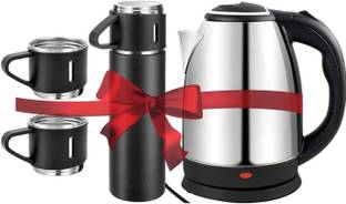Owqust Electric Kettle & Vacuum Flask Set (500ml,Multicolor) With 3 coffee Mug Electric Kettle
