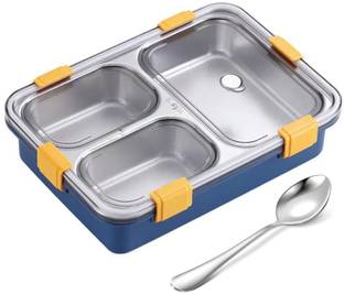 Veryke Tiffin Box With Soup Bowl,Spoon,Fork,Chopsticks 1 Lunch Box(750 ml,Thermoware) 1 Containers Plastic, Stainless Steel Office Lunch Box