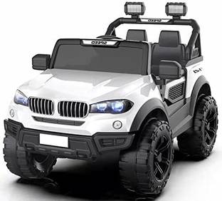 LITTLEPUP LETZRIDE888JEEPWHITE Jeep Battery Operated Ride On