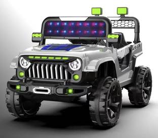 SmallBoyToys 528 WHITE Battery Operated Off Road Jeep (1-6 yrs) Jeep Battery Operated Ride On