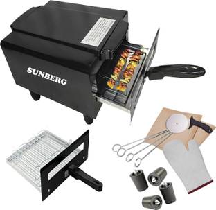 SUNBERG 14inch Pizza Maker Oven � Multi-Purpose Home & Kitchen Appliance for Fast Meals Electric Tandoor