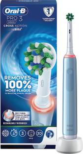 Oral-B Pro 3, 3 Brush Modes, 2 Min Timer, Pressure Sensor,Rechargeable Electric Toothbrush