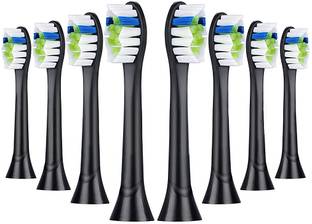 maycreate Replacement Toothbrush Heads Compatible for Philips DiamondClean, 2020 Edition, Fit ProtectiveClean 4300 6100, EasyClean, Gum Health, HX6064 - Black Brush Head Electric Toothbrush