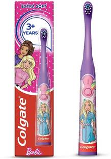 Colgate Kids Barbie Battery Powered (Multicolor) Kids (Age 3+) Barbie Extra Soft Bristles Electric Toothbrush