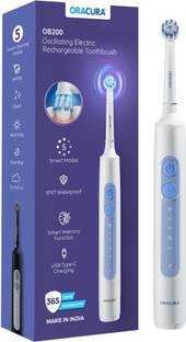 ORACURA OB200 Oscillating Rechargeable Electric Toothbrush | 8,000 rotations/min Electric Toothbrush