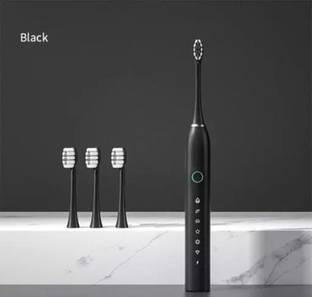 Shrusti Rechargeable Electronic Toothbrush with 6 Modes & 4 Brush Heads Fast Charging Electric Toothbrush