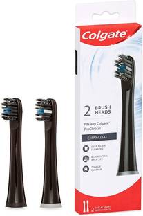 Colgate Charcoal Battery Powered Toothbrush head Refills - 2 Pc Electric Toothbrush